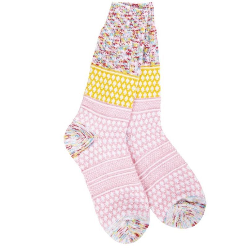 Whimsical Multi Textured Crew Socks